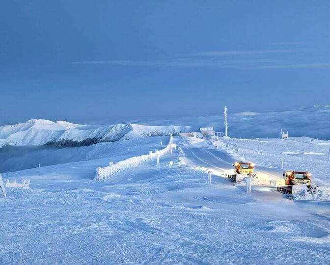 Pistes de ski du Lioran en hiver