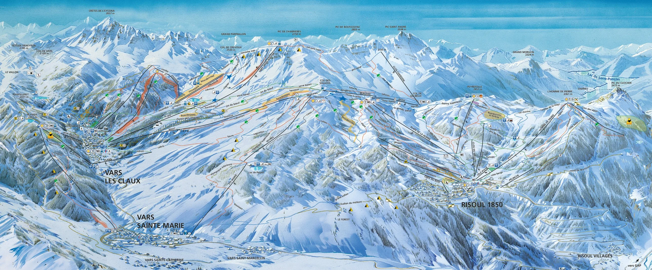 Piste map La Forêt Blanche